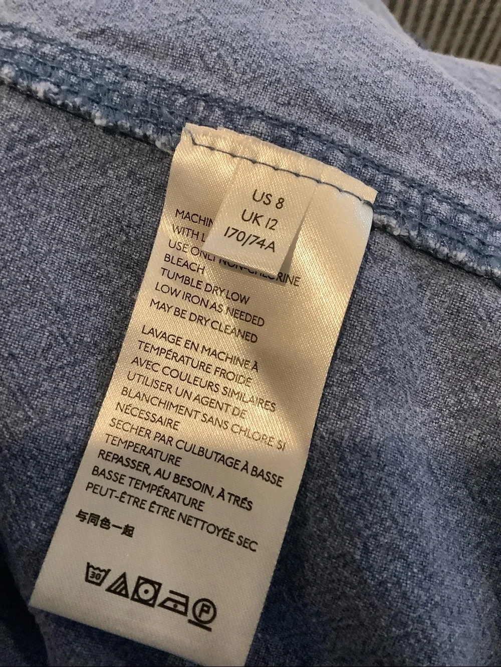 FREE PEOPLE Weathered Blue Linen/Cotton Minimalist Capsule Coastal Midi Skirt 8